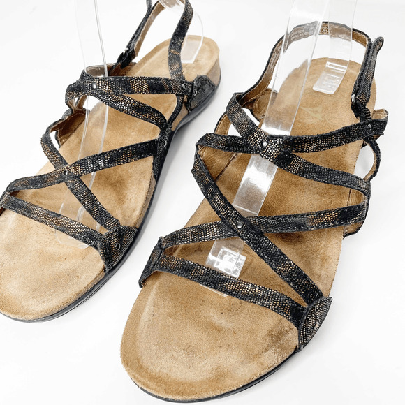 Dansko Black and Tan Strappy Sandals - Picture 3 of 7